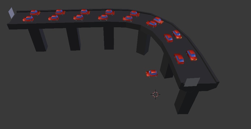 Particles cars following path. preview image 1